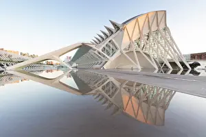 Valencia Prints: The Museu de les Ciencies (Science Museum) reflecting in water