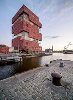 Museum aan de Stroom at dusk, Antwerp, Belgium