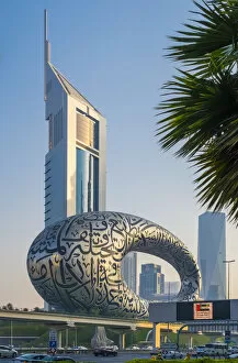 Images Dated 11th November 2021: Museum Of The Future, Emirates Towers & Sheikh Zayad Road, Dubai, United Arab Emirates