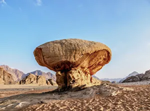 Geography Prints: The Mushroom Rock Formation, Wadi Rum, Aqaba Governorate, Jordan