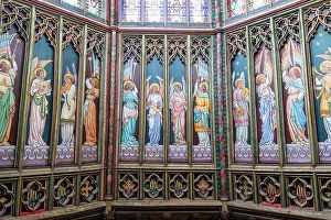Images Dated 9th May 2023: Musical Angels of the Octagon Tower lantern, Ely Cathedral, Ely, Cambridgeshire, England