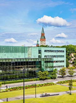 Musiikkitalo Concert Hall, elevated view, Helsinki, Uusimaa County, Finland