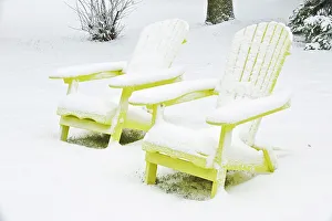 Play Prints: Muskoka chairs in winter, Winnipeg, Manitoba, Canada