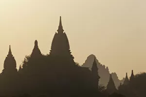 Images Dated 28th February 2013: Myanmar (Burma), Bagan, Ancient Ruins at Dawn