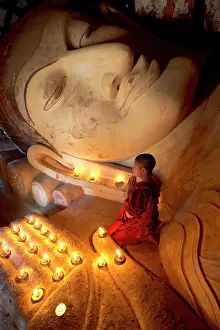 Reclining Buddha Prints: Myanmar, Burma, Mandalay, Bagan
