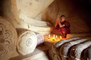 Reclining Buddha Prints: Myanmar, Burma, Mandalay, Bagan