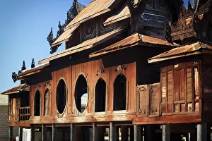 Myanmar (Burma), Shan State, Inle Lake, Nyaungshwe, Shwe Yaunghwe Kyaung monastery
