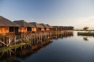 D Usk Collection: Myanmar, Inle Lake. Golden Island Cottages, a resort for tourists owned by the Pa-O people