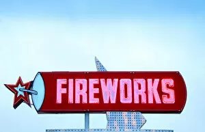 Images Dated 23rd February 2016: Myrtle Beach, Fireworks For Sale Sign, South Carolina