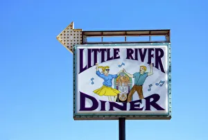 Myrtle Beach Prints: Myrtle Beach, Little River, Diner, South Carolina