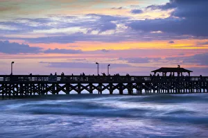 Fishing Pier Prints: Myrtle Beach, Second Avenue Pier, Grand Strand, South Carolina
