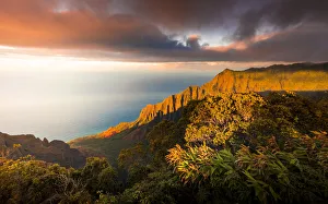 Kauai Prints: Na Pali coast State Wilderness park, Kauai island, HAwaii, USA