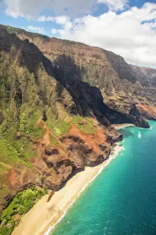 Kauai Prints: Na Pali Coast State Wilderness Park, Kauai, Hawaii, USA, North America