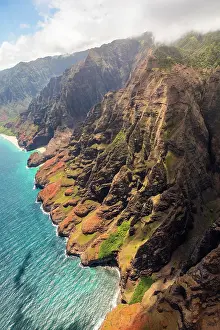 Hawaii Prints: Na Pali Coast State Wilderness Park, Kauai, Hawaii, USA, North America