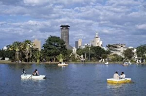 African City Gallery: The Nairobi skyline from Uhuru Park where city residents
