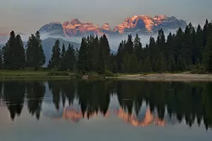 Adamello Gallery: Nambino lake, Trentino, Italy, Italia, Europe. Sunset on Nambinos lake