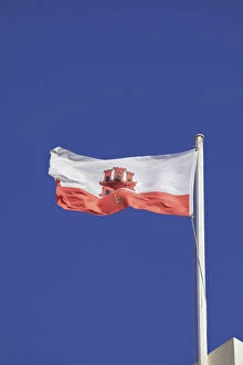Images Dated 31st July 2014: National Flag, Gibraltar, Cadiz Province