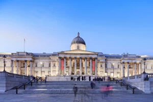 The National Gallery in Trafalgar Square, central London, England, Great Britain