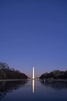 National Mall and Washington Monument at Dusk, Washington DC, USA