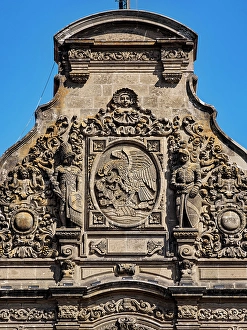 Presidential Palace Prints: National Palace, detailed view, Zocalo or Constitution Square, Mexico City, Mexico