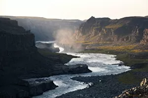 Images Dated 29th July 2021: National park Jokulsargljufur and deep canyon with a river, near by Dettifoss waterwall