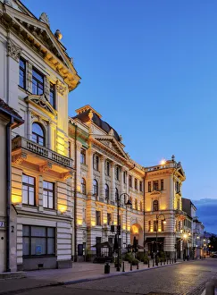 Theater Prints: National Philharmonic Society at dawn, Old Town, Vilnius, Lithuania