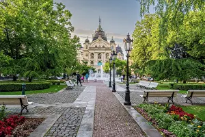 Slovakian Prints: National theatre, Park pri divadle, Kosice, Slovakia