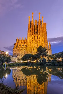 Nativity facade, Sagrada Familia basilica church, Barcelona, Catalonia, Spain