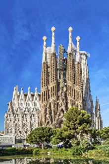 Images Dated 10th July 2019: Nativity facade, Sagrada Familia basilica church, Barcelona, Catalonia, Spain