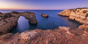 Algarve Prints: Natural Sea Arch, Praia da Albandeira, Algarve, Portugal