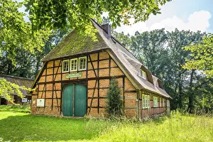 Half Timbering Prints: Nature conservation house Hans-Pforte-Haus in the village of Oberhaverbeck