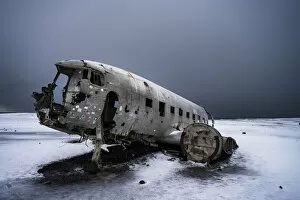 Images Dated 25th March 2020: US Navy plane wreckage, Solheimasandur, South Iceland, Iceland, Europe