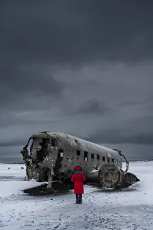 Plane Prints: US Navy plane wreckage, Solheimasandur, South Iceland, Iceland, Europe