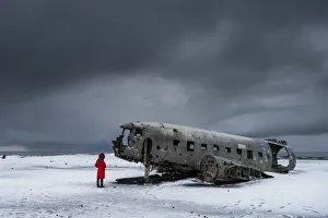 Icelandic Prints: US Navy plane wreckage, Solheimasandur, South Iceland, Iceland, Europe
