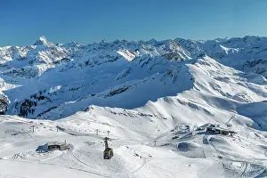 Daytime Prints: Nebelhorn Cable Car (2224m) from Nebelhorn summit to Hofatsblick station
