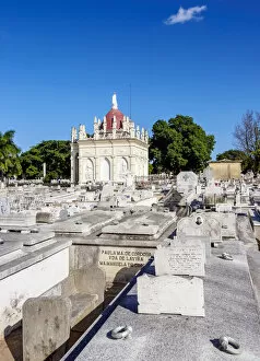 Images Dated 8th September 2020: Necropolis Cristobal Colon, Vedado, Havana, La Habana Province, Cuba