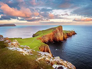 Highlands Prints: Neist Point Lighthouse, Isle of Skye, Inner Hebrides, Highlands, Scotland, UK