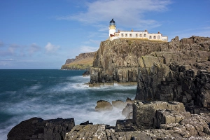 Sotland Prints: Neist Point Lighthouse on the Isle of Skye, Scotland. Winter (February) 2025