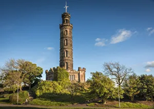 Carlton Hill Prints: Nelson Monument on Carlton Hill, Edinburgh, City of Edinburgh, Scotland, Great Britain