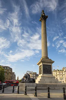 Trafalgar Square Prints: Nelsons Column, Trafalgar Square, London, England, UK