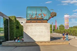 Greenwich Prints: Nelson's Ship in a Bottle sculpture at National Maritime Museum