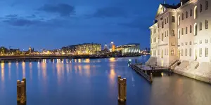 Oosterdok Prints: NEMO Science Centre and National Martime Museum in Oosterdok, Amsterdam, Netherlands