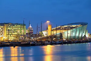 Amsterdam Gallery: NEMO Science Museum at dusk, Amsterdam, Netherlands