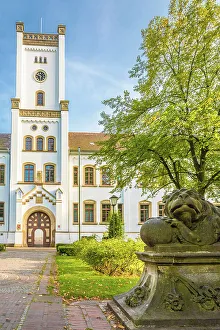 Neo Gothic Prints: Neo-Gothic castle, Aurich, East Frisia, Lower Saxony, Germany