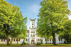 Neo Gothic Prints: Neo-Gothic castle, Aurich, East Frisia, Lower Saxony, Germany