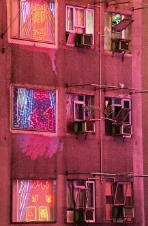 Tsim Sha Tsui Gallery: The neon lights of Kowloon reflected in the windows