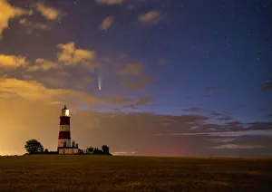 Secluded Gallery: NEOWISE Comet over Happisburgh Lighthouse, Happisburgh, Norfolk, England