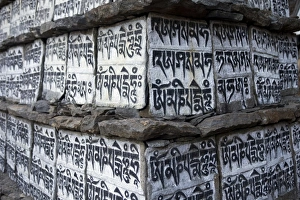 Adventure Travel Gallery: Nepal, Everest Region, Khumbu Valley. The Everest Base Camp Trek is marked by religous buddhist holy