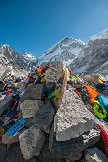 Iconic Place Prints: Nepal, Himalaya region, Khumbu, Sagarmatha National Park, Everest Base Camp (5. 364 m)