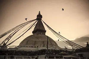 Nepal, Kathmandu, Bodhnath (Boudha) Stupa